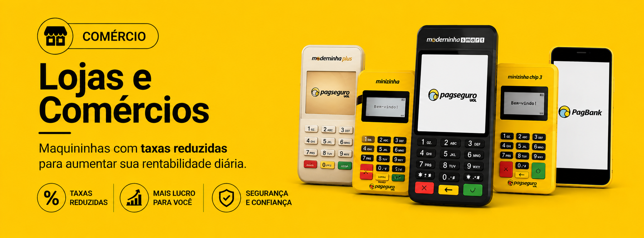 Maquininha Pag Bank para comércios