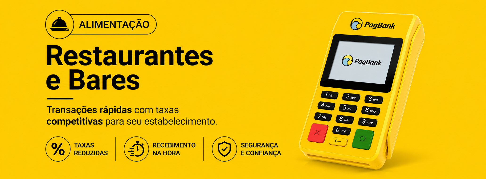Maquininha Pag Bank para restaurantes